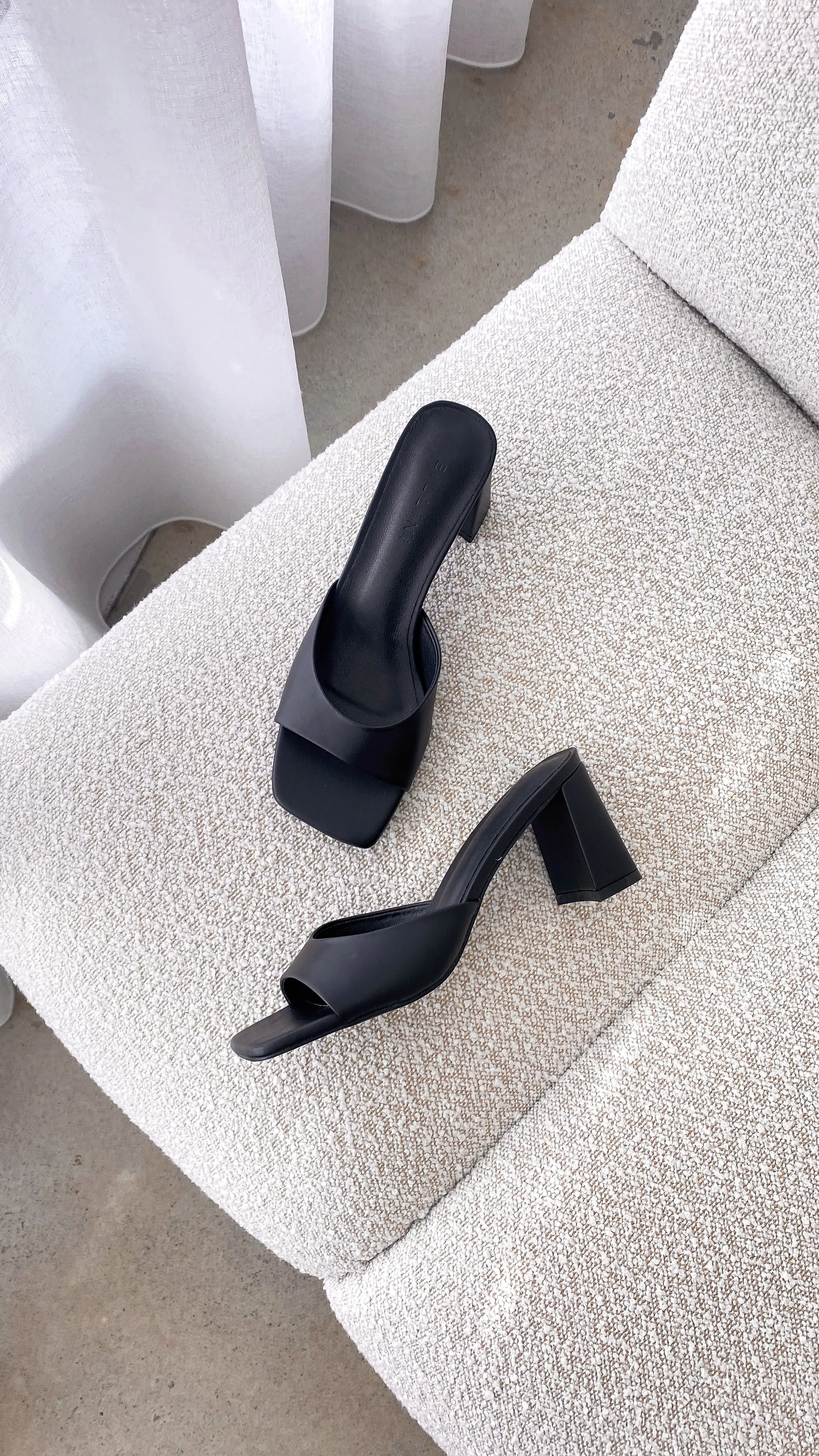 Nattie Heel - Black Cozy High Heel Boots