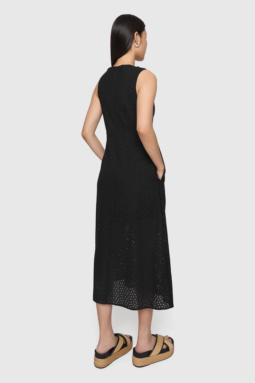Naya Eyelet Dress Casual Silhouette Versatile Wear