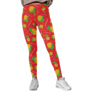 Soft Material Unisex Leggings | Be Roarsome Red