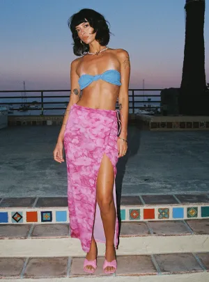 flared silhouette Parli Petal Maxi Skirt Pink