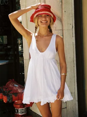 Nelty Mini Dress White Vintage Style