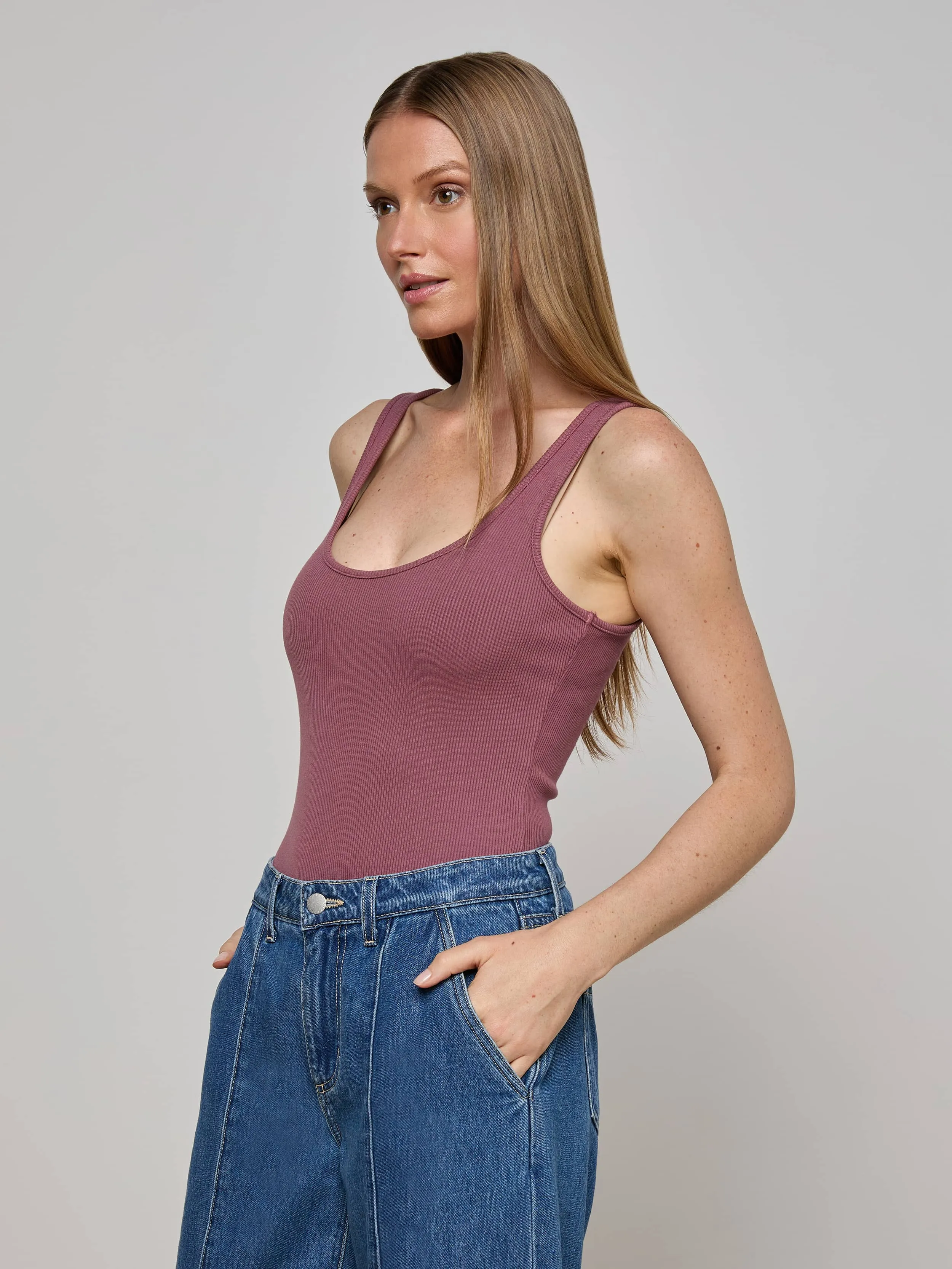 LayeredNeckline Nica Scoopneck Bodysuit