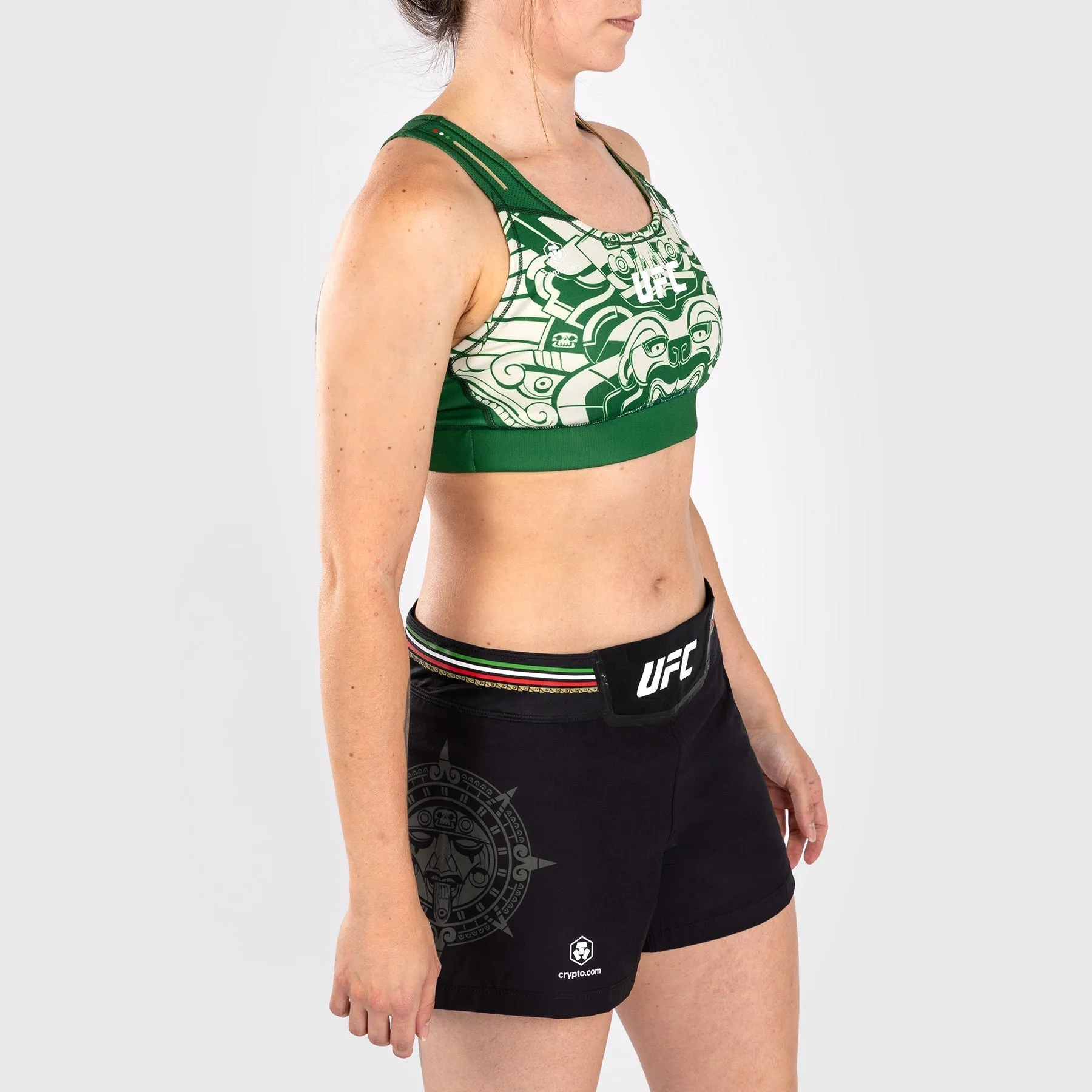 Noche UFC by Venum Authentic Fight Night Women??s Sports Bra - Green Arch support