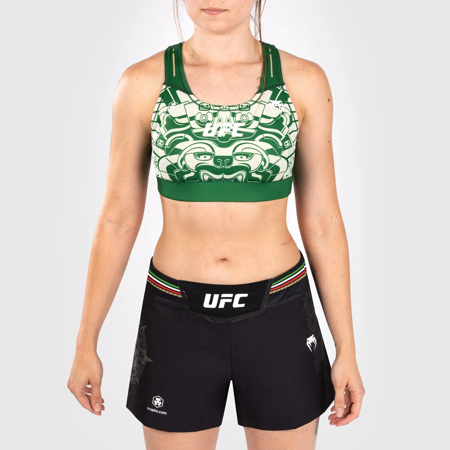 Compression seams Noche UFC by Venum Authentic Fight Night Women??s Sports Bra - Green