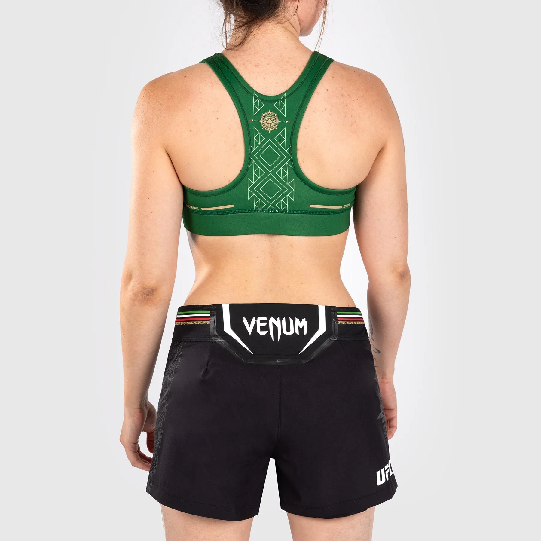 cyclists Sleeveless seams Noche UFC by Venum Authentic Fight Night Women??s Sports Bra - Green