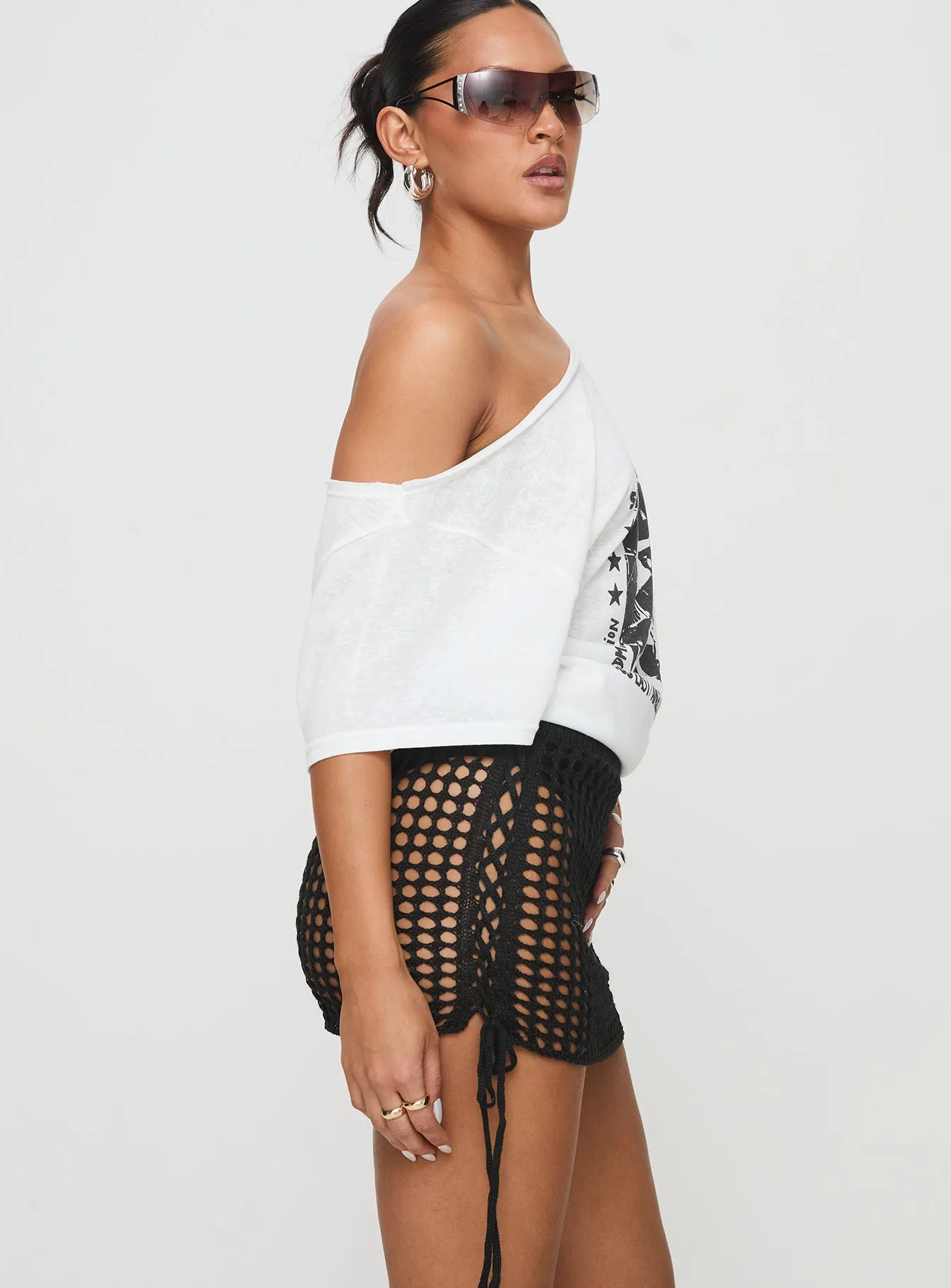 Rapturous Mini Skirt Black Performance Fashion Stretch Comfort