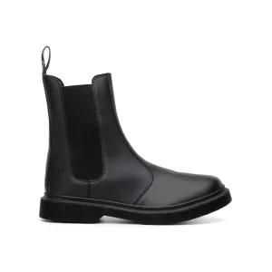 'Nova Brick Lane' Vegan Chelsea Boot by King55 - Black Mud Resistant Stylish Explorer Adjustable buckle