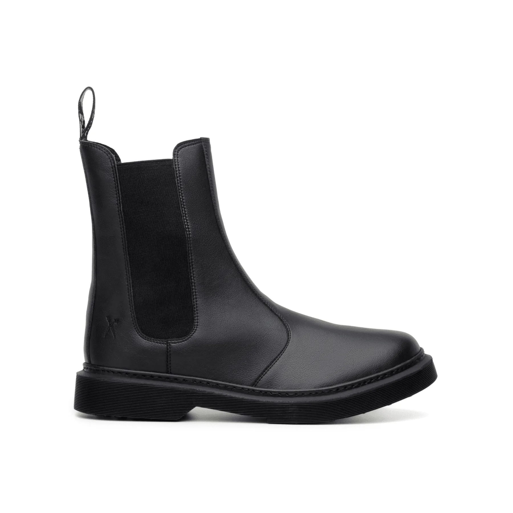 'Nova Brick Lane' Vegan Chelsea Boot by King55 - Black Mud Resistant Stylish Explorer Adjustable buckle