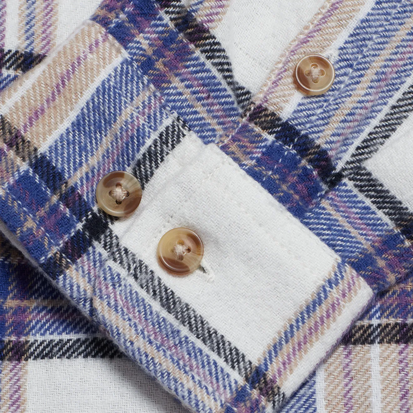 Obey Womens Max Flannel Shirt Unbleached Multi Casual Protection Future Edge