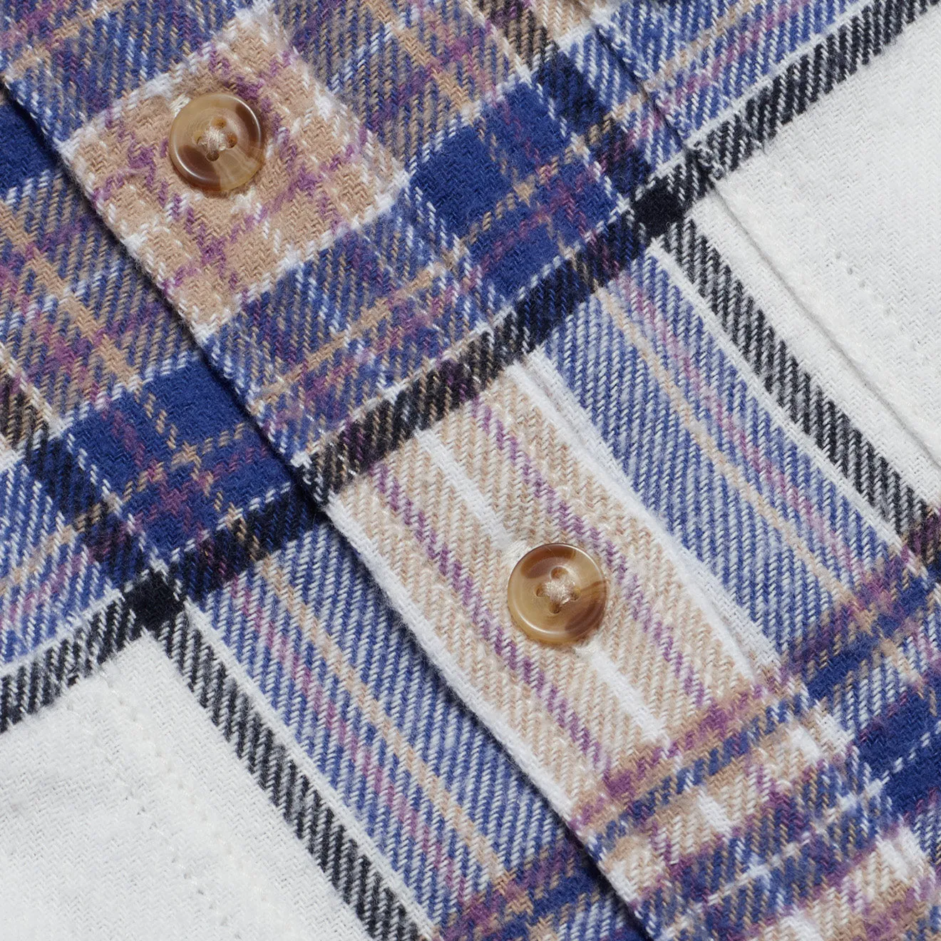 Sporty Look Obey Womens Max Flannel Shirt Unbleached Multi