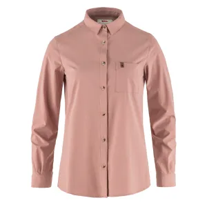 Relaxed Blouse Hidden pockets Fjallraven Womens Ovik Lite Shirt LS Dusty Rose
