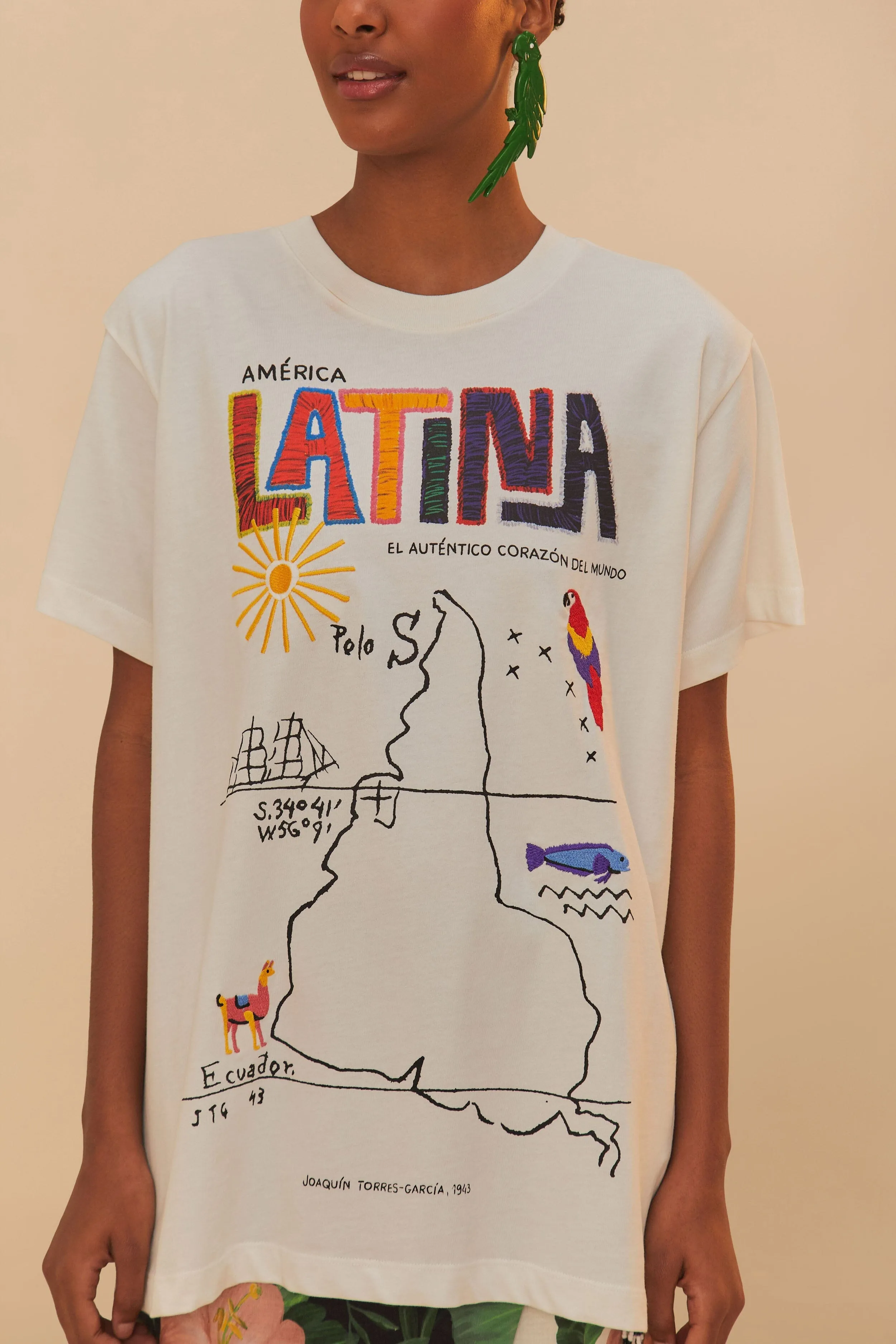 Casual Essentials Wear Off-White America Latina Relaxed T-Shirt