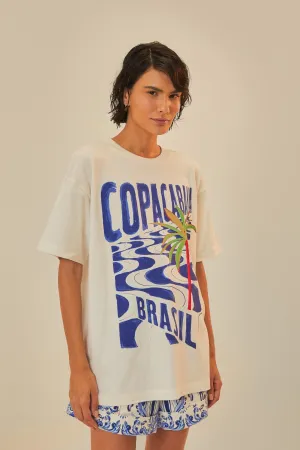 Off-White Copacabana Organic Cotton Relaxed T-Shirt Smart Casual Look