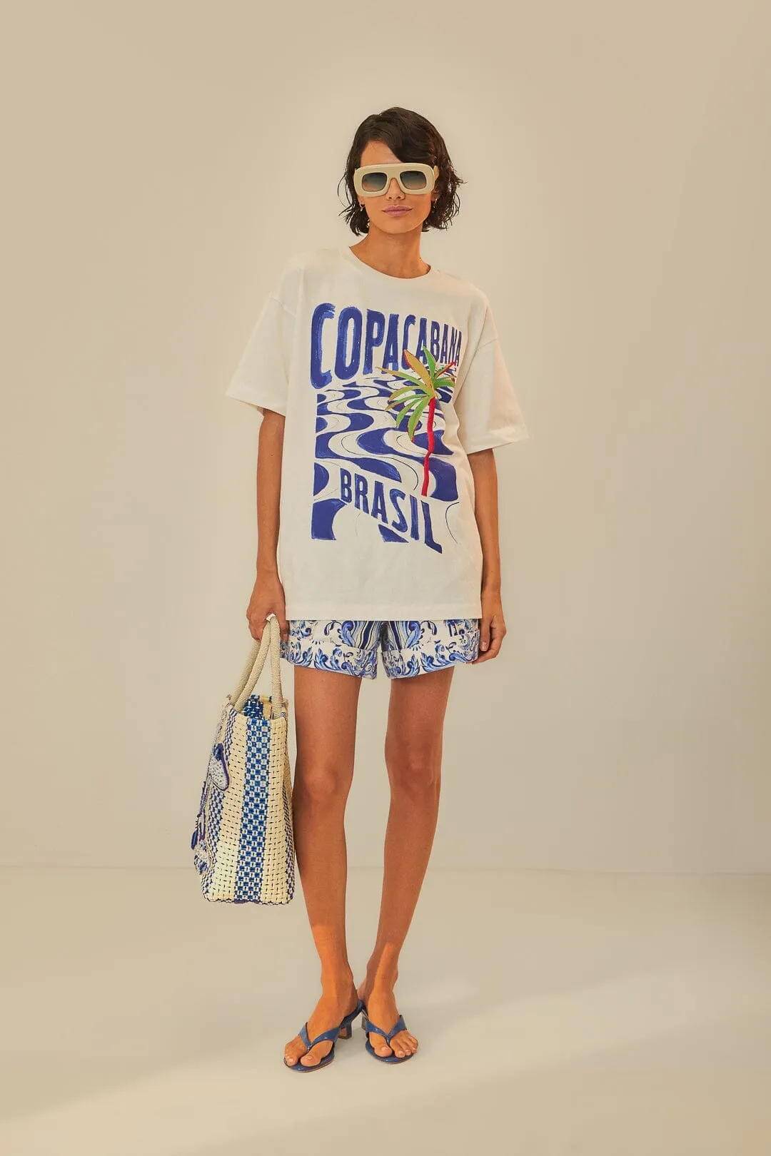 Off-White Copacabana Organic Cotton Relaxed T-Shirt Perfect Layering