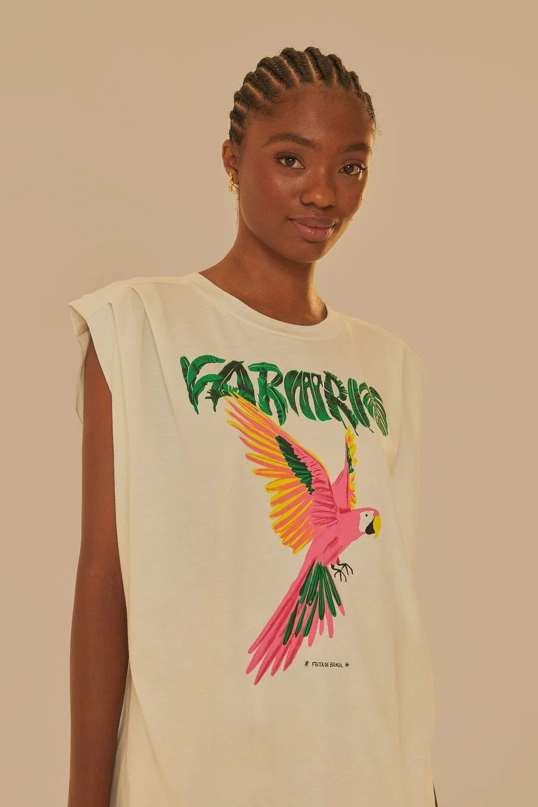 Garment Dyed Technique Off-White Farm Rio Pleat Organic Cotton T-Shirt