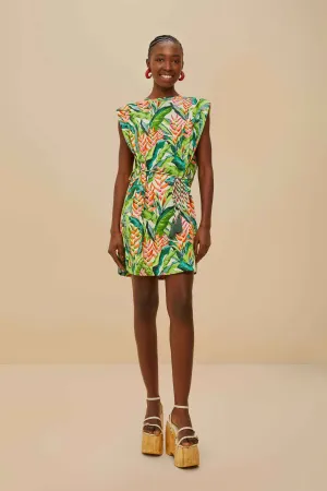 Off-White Heli Leaves Organic Cotton T-Shirt Mini Dress Sustainable Textile Streetwear Style