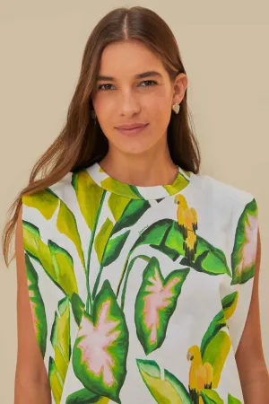 harmonious Off-White Summer Foliage T-Shirt