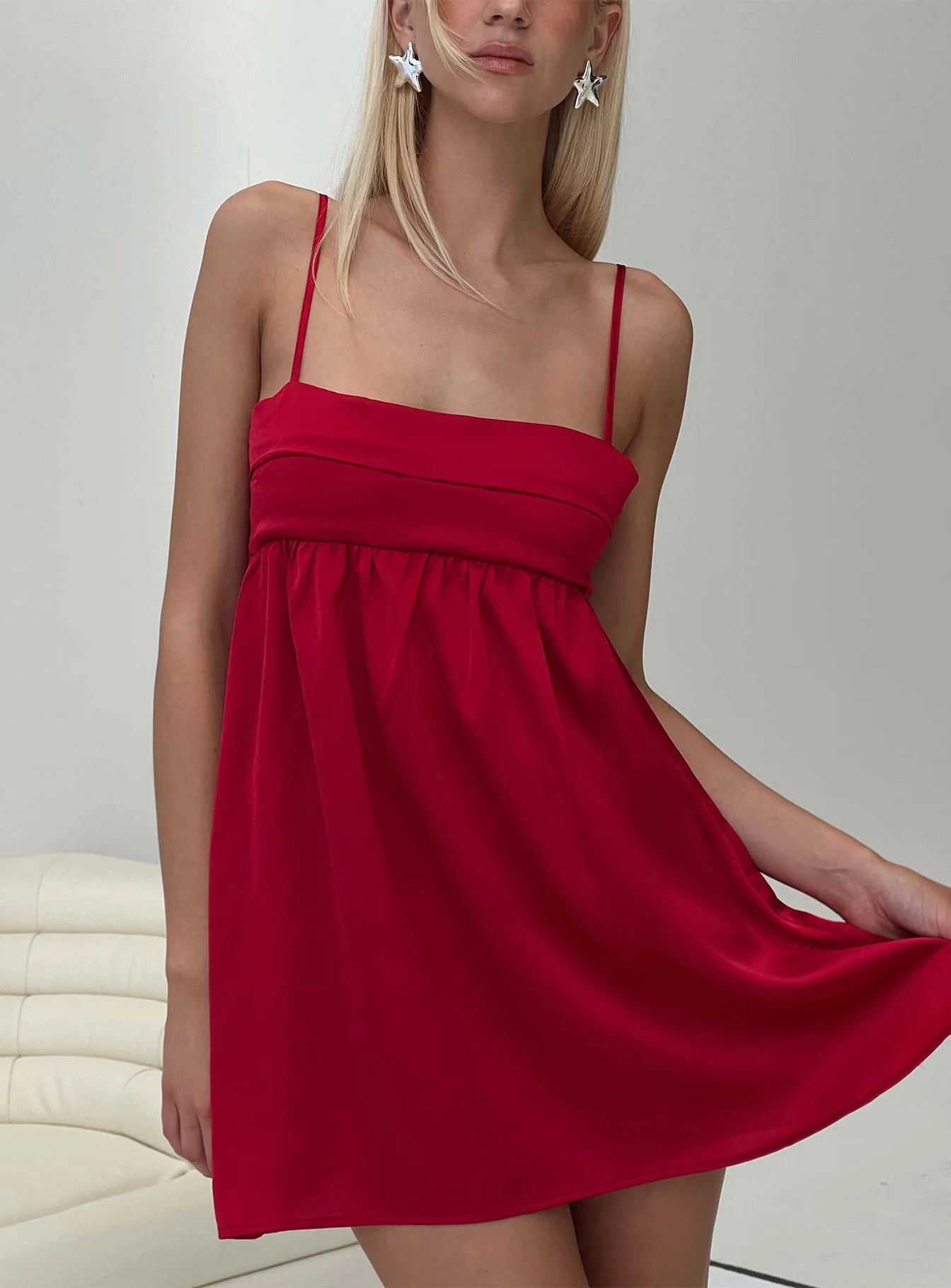 NonChafeSeams Natural Flow Ortega Mini Dress Red