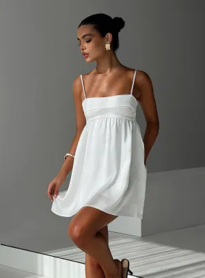 Ortega Mini Dress White Petite Happy Soul