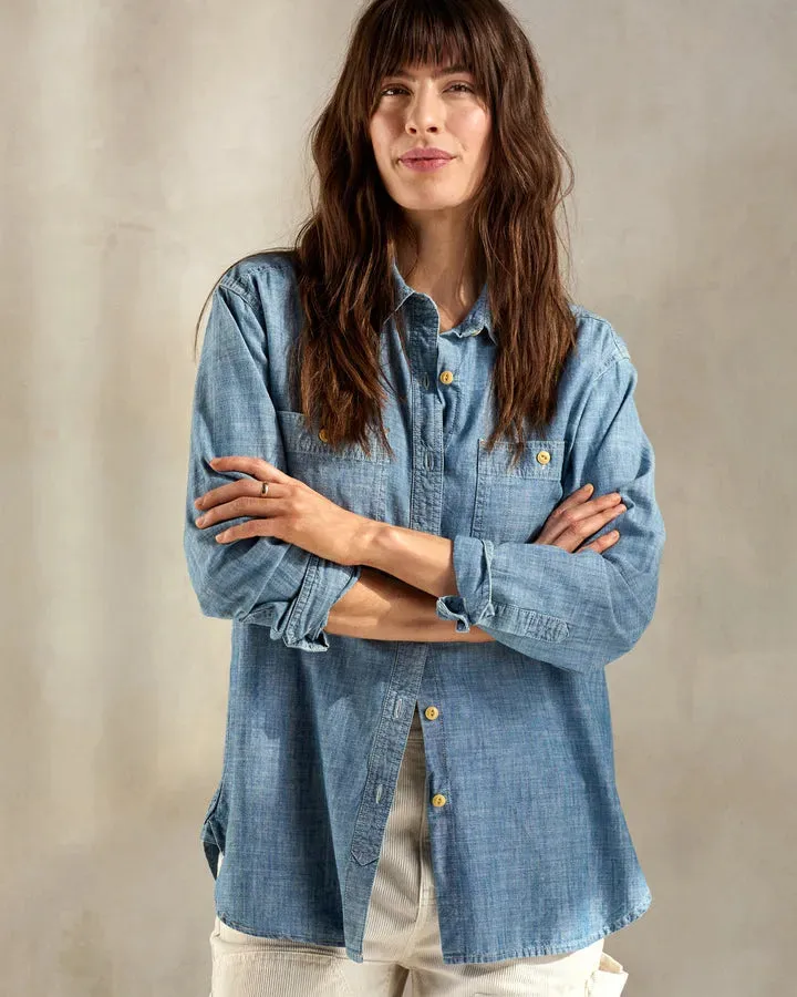 safe for skin Outerknown Womens Shirt Chambray Utility