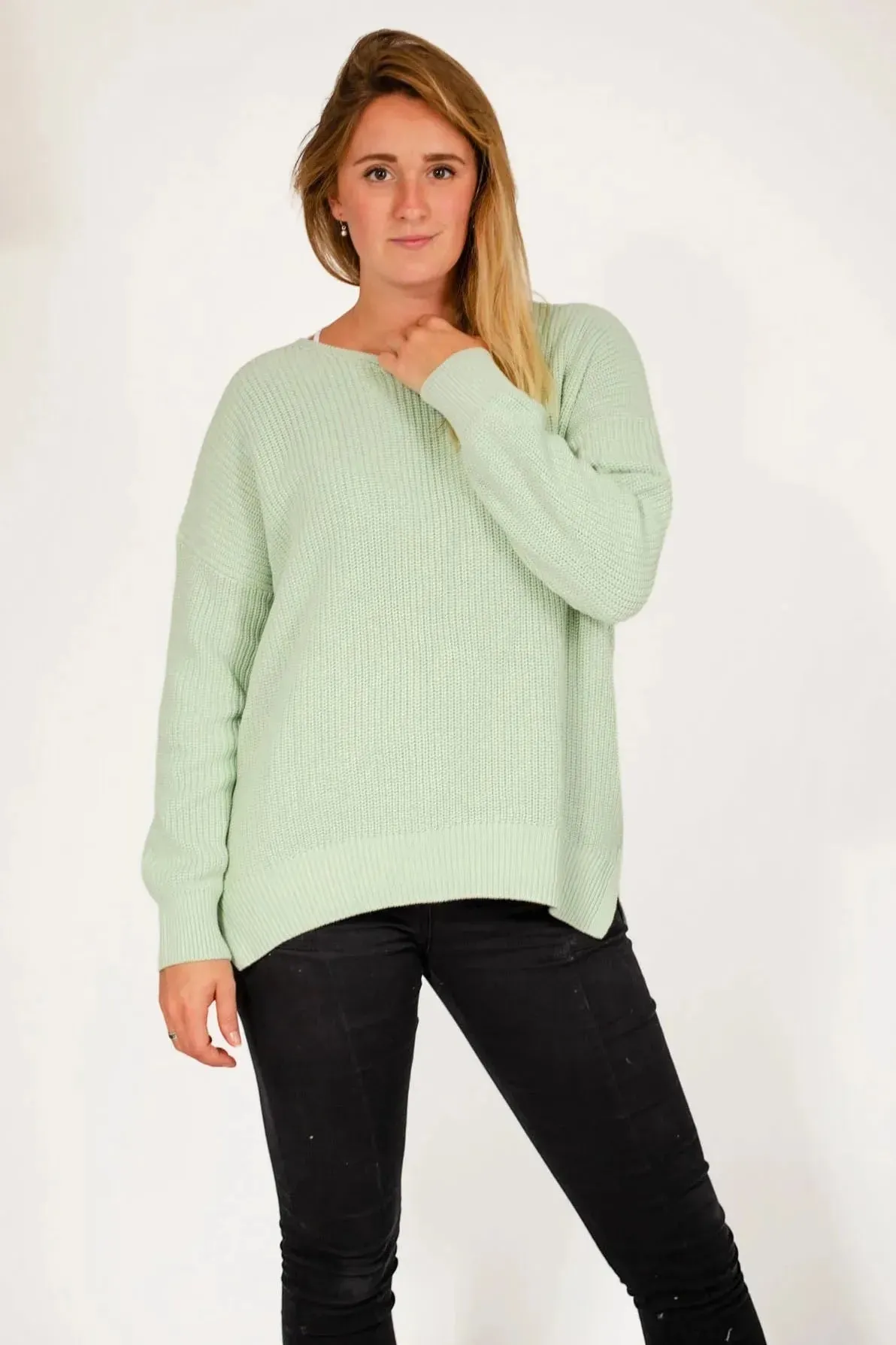 Oversize V Neck Jumper Travel Warmth