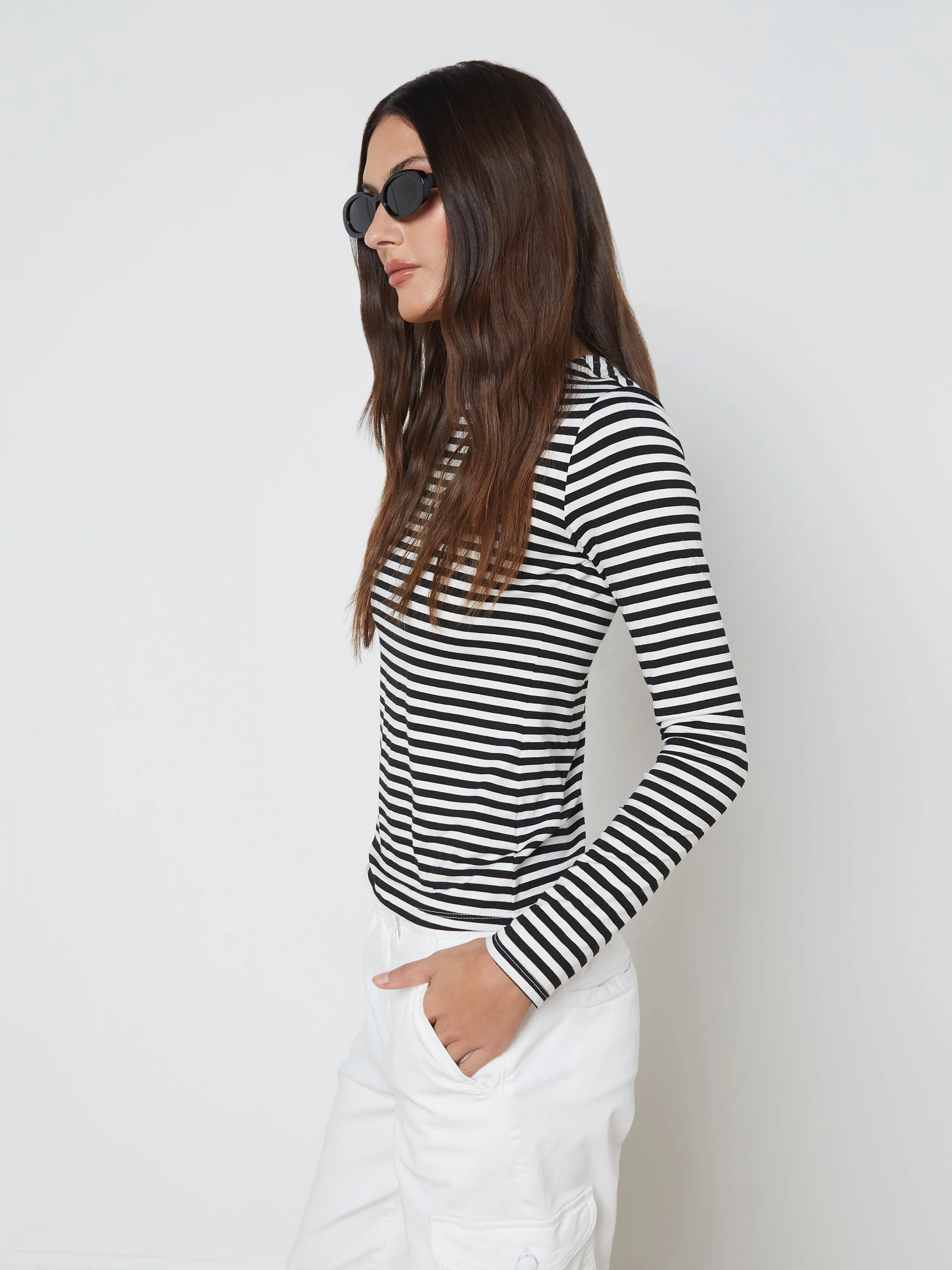 Tess Long Sleeve Tee Sporty Stretch Fit