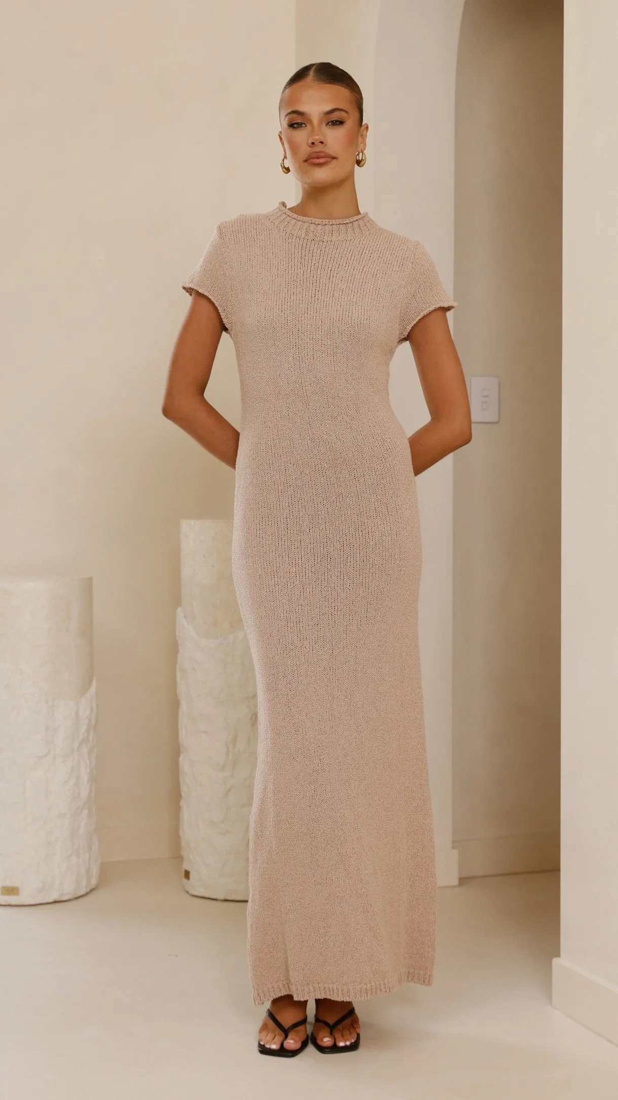 Valise Maxi Dress - Mocha HighElasticity Fabric