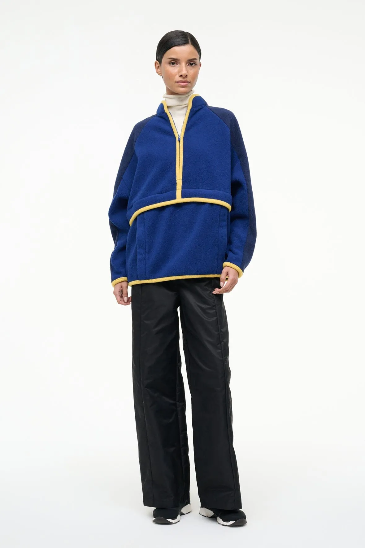 Elasticated Waistband Fall Outfit GRAF PULLOVER | ROYAL CHARTREUSE