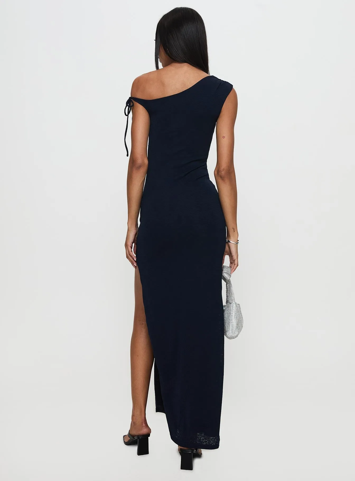 Sophisticated Wear Paislee Asymmetrical Maxi Dress Navy