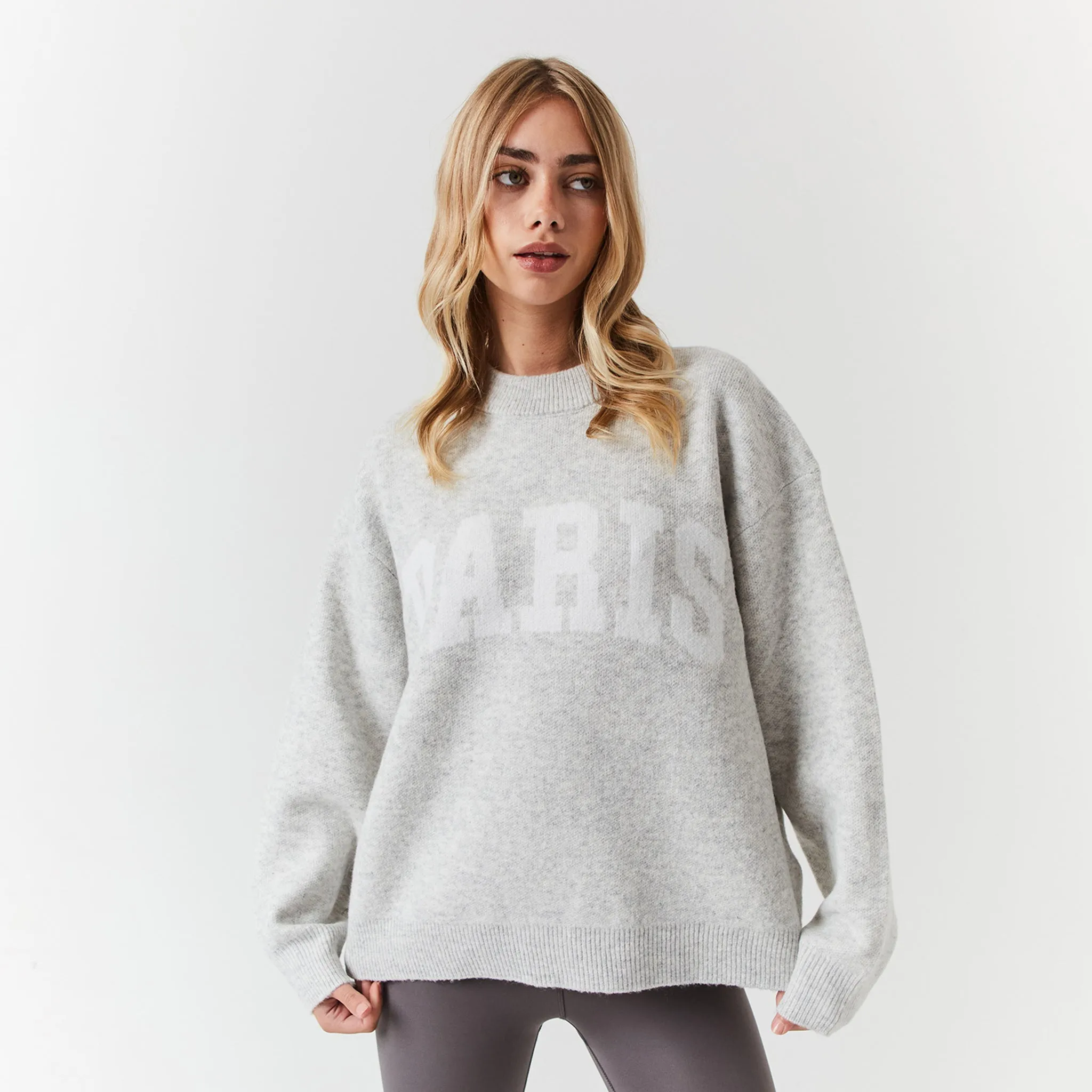 Paris Knit Sweatshirt | Light Grey Marl Weather Ready