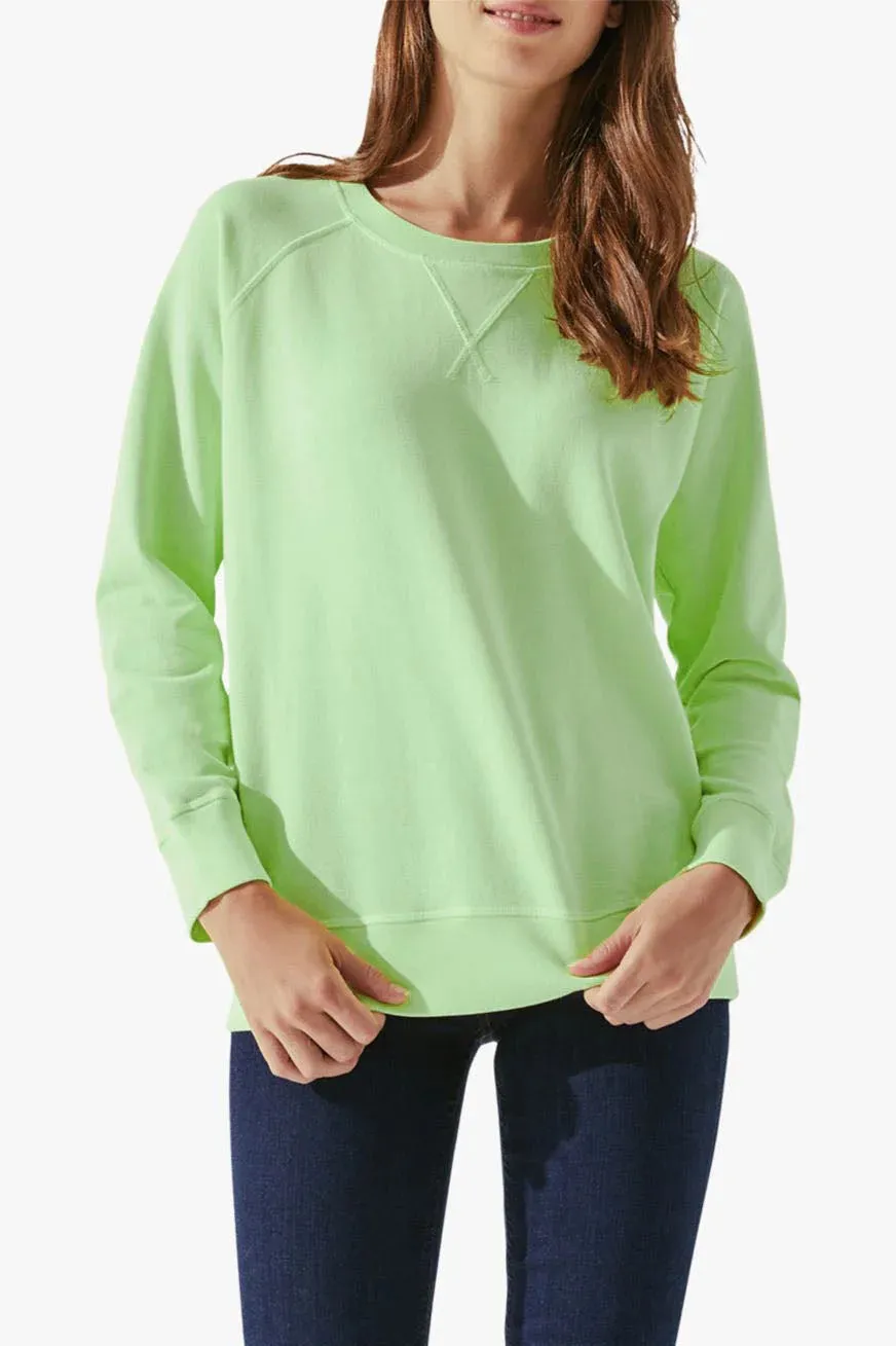 Day To Night Layered Cable Pattern Pastel Cotton Sweatshirt