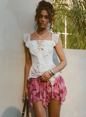 Fashion Fusion Wool blend Perezie Mini Skirt Pink