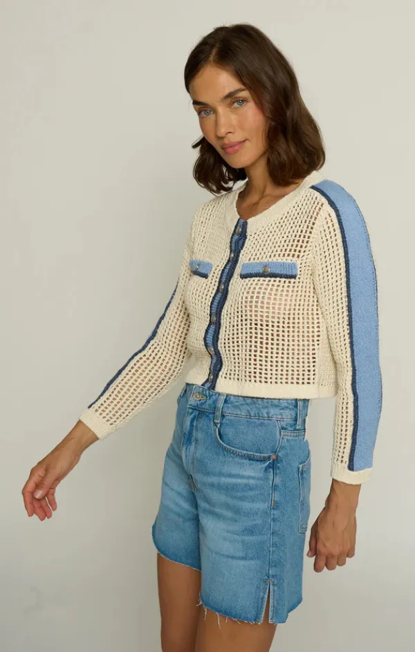 ReverseCoil Zipper Daily Comforted Mesh Stitch Cardigan