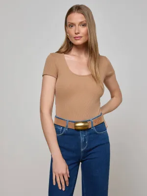 Brynlee Scoopneck Tee Comfy Comfort Breathable Cotton Fabric