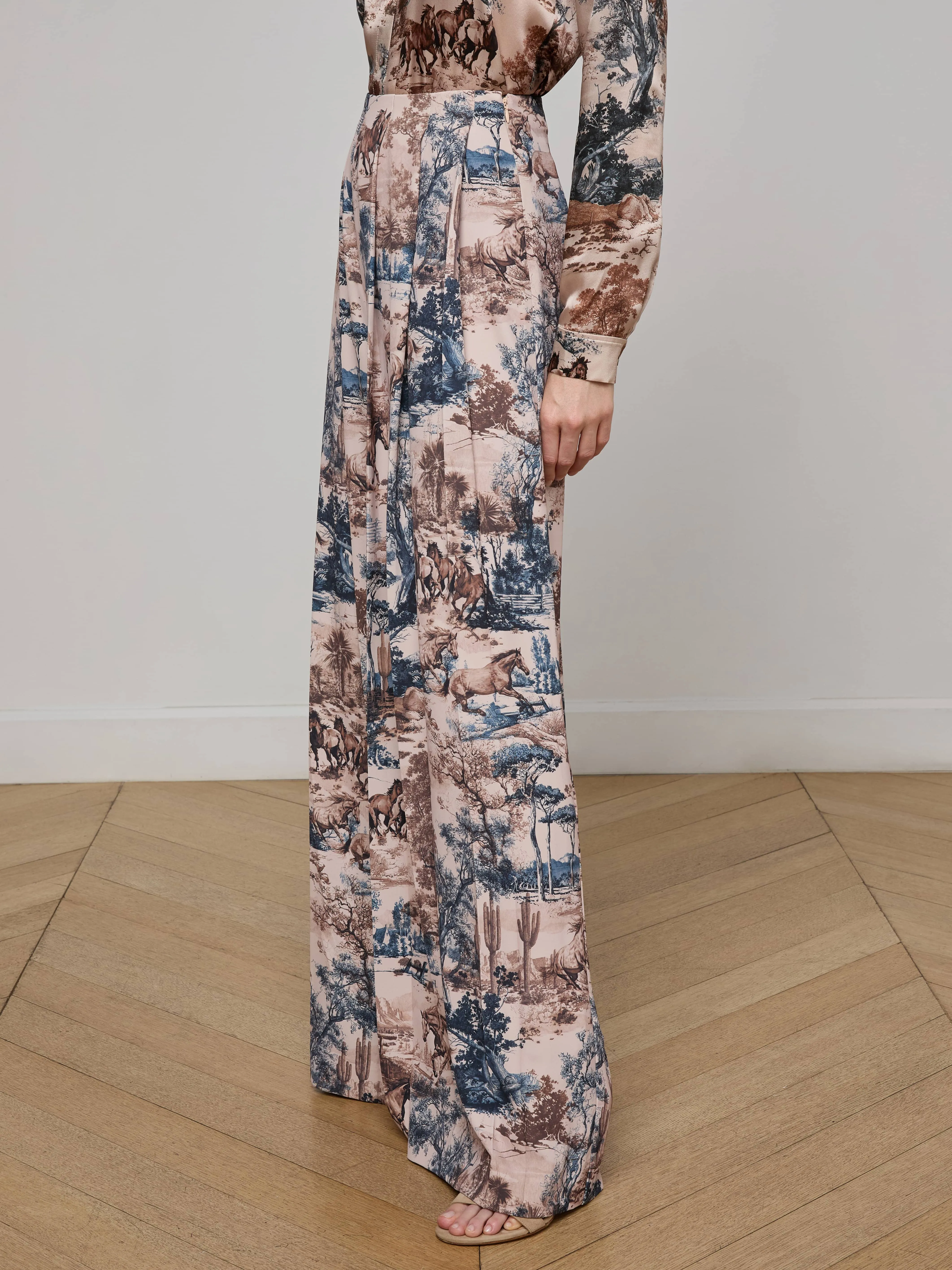 Nova Pleated Wide-Leg Pant No Bunching