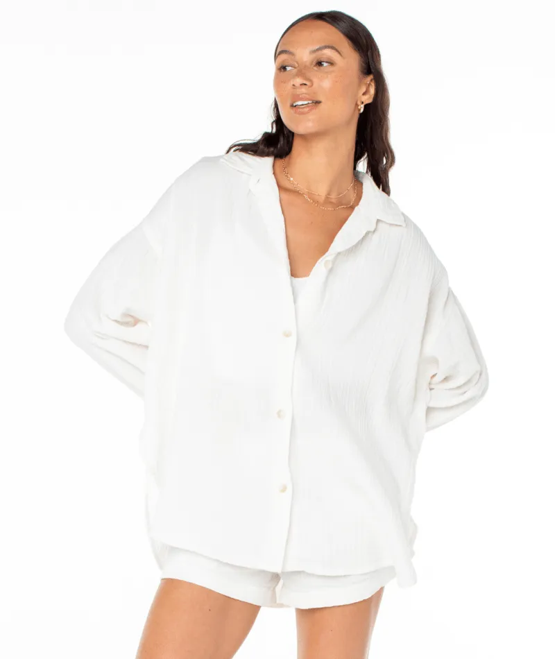 Roxy Womens Shirt Morning Time Ethically Sourced Materials