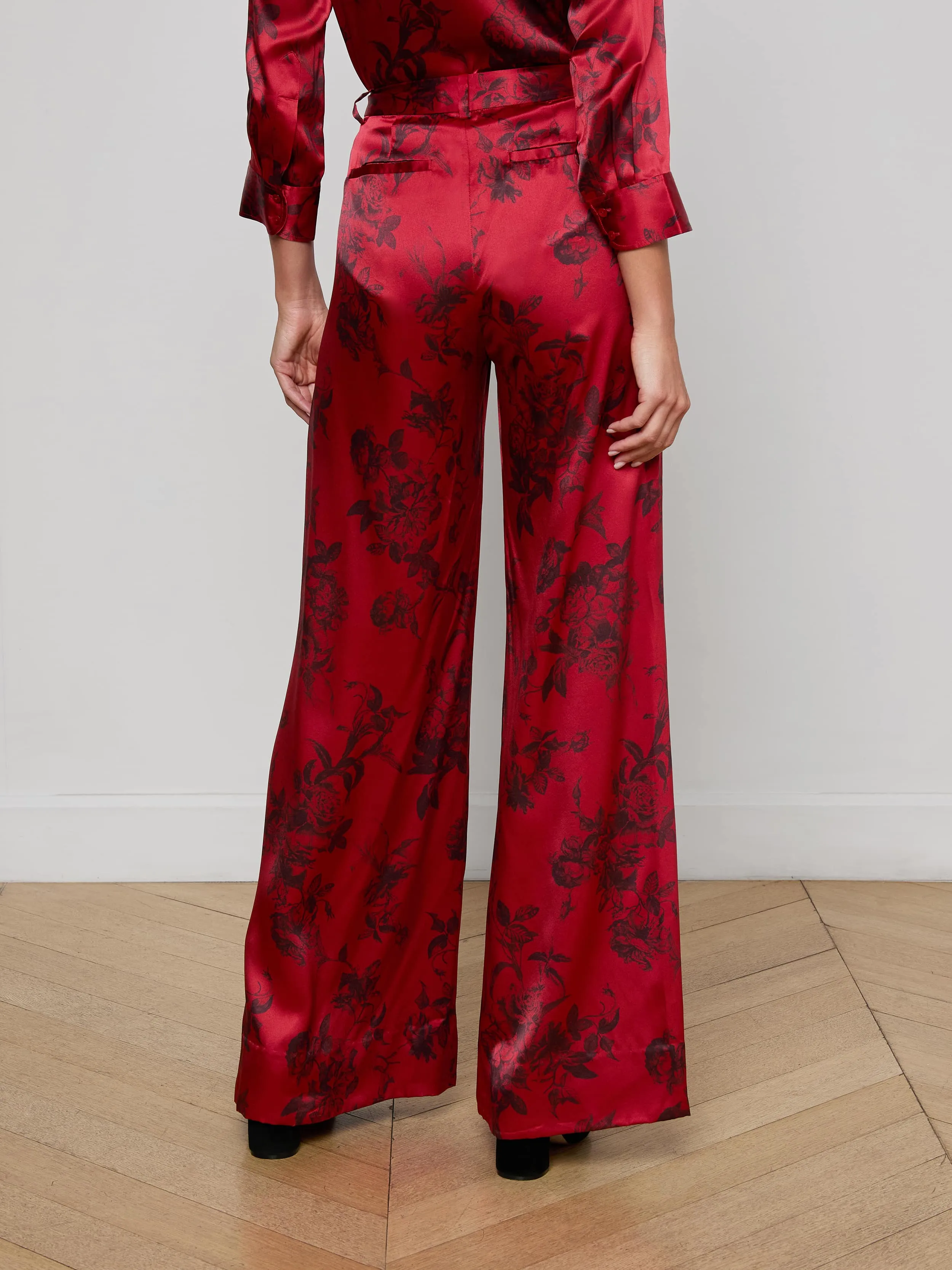 Pilar Silk Wide-Leg Pant QuickDryTech