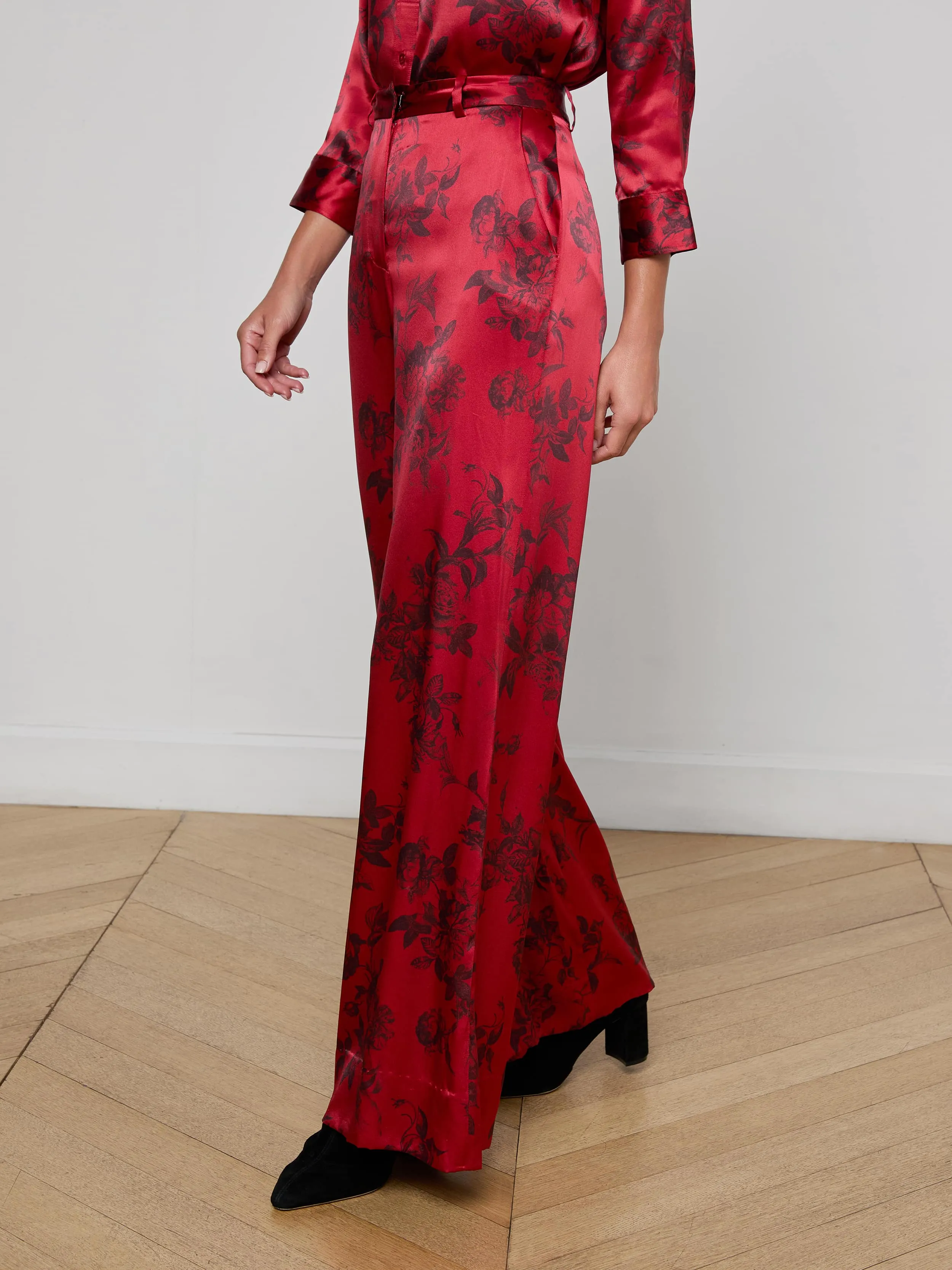 Pilar Silk Wide-Leg Pant Comfort Style