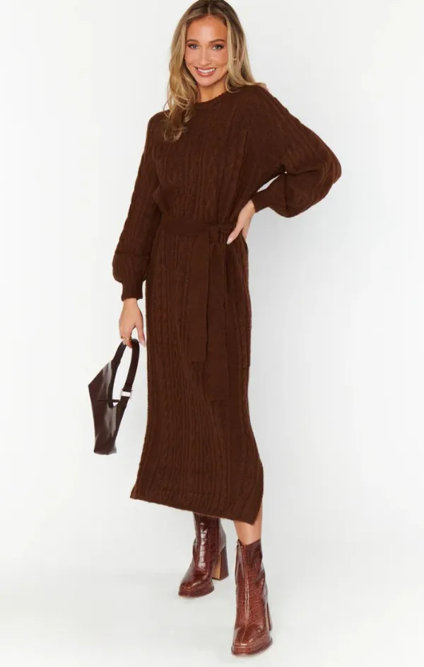 Easy Draping Barb Sweater Dress