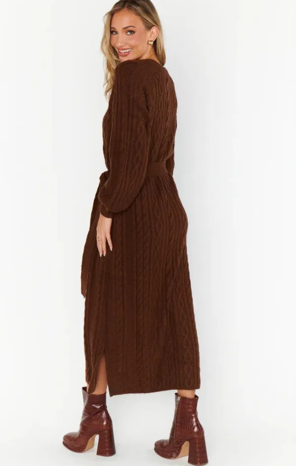 Barb Sweater Dress Reflective Yarn Accent Durable Elasticity