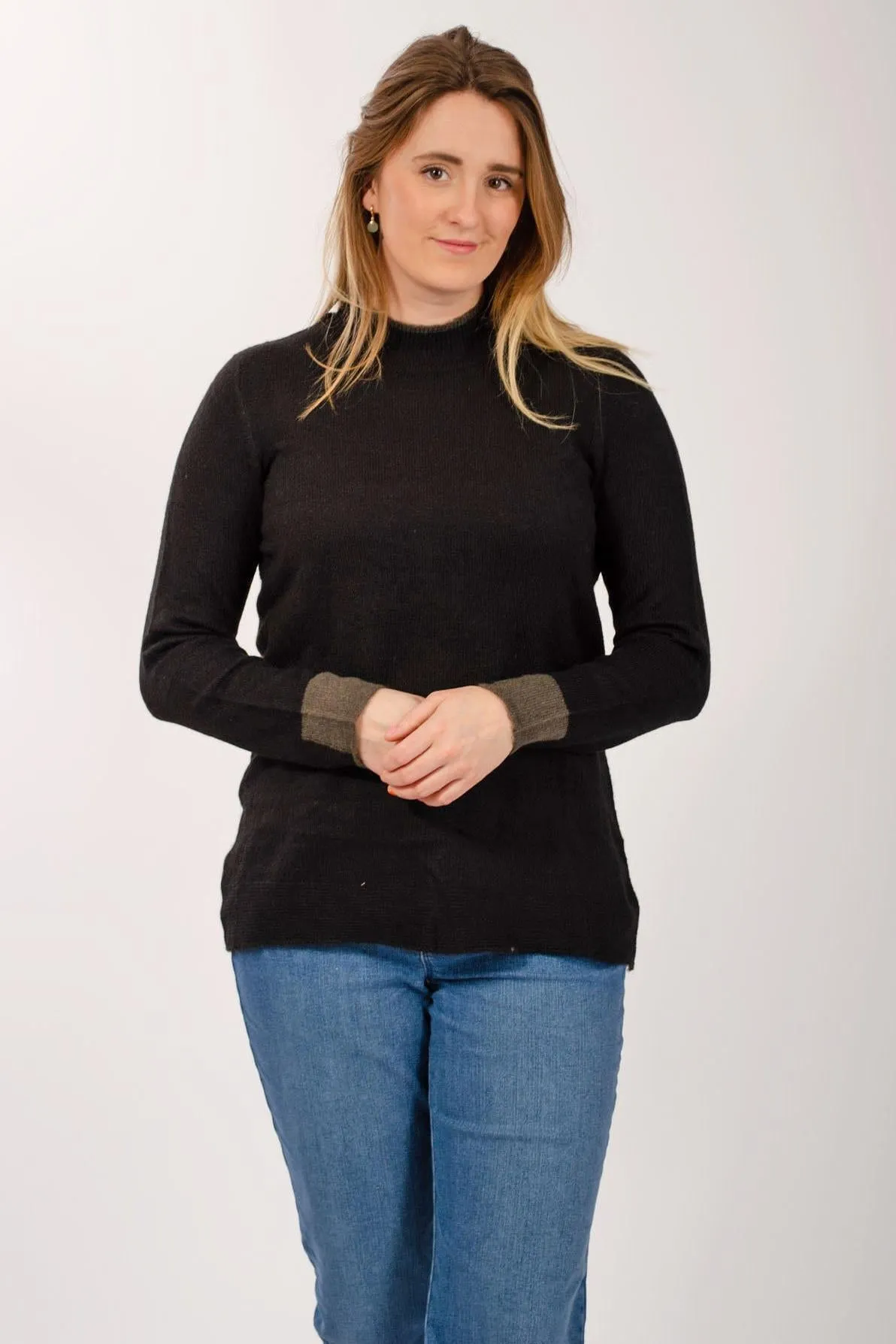 AntiSnag Yarn Technology Water Repellent Treatment Funnel Neck Jumper Contrast Edging