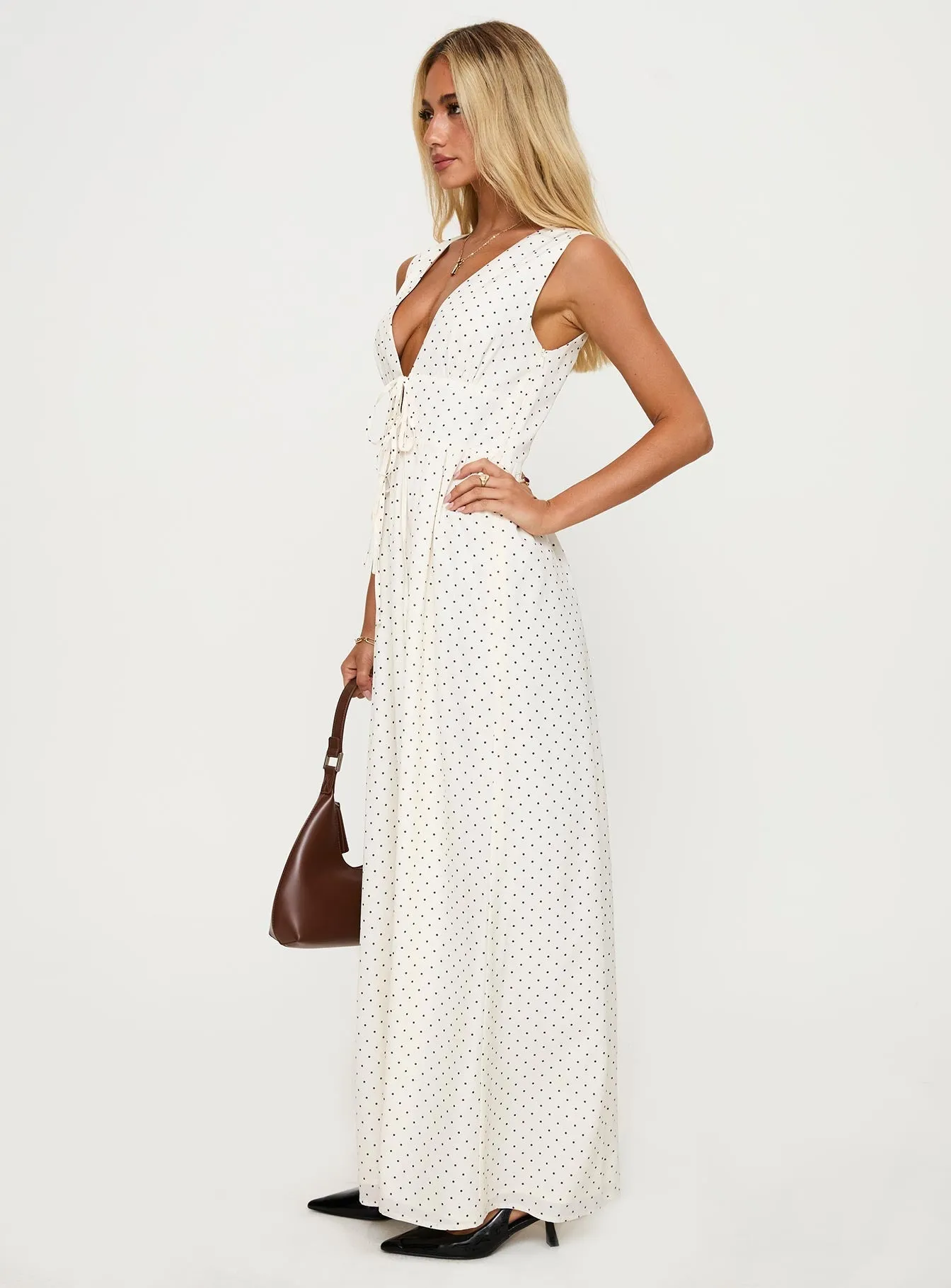 Timeless Piece Pokey Maxi Dress Cream / Polka Dot