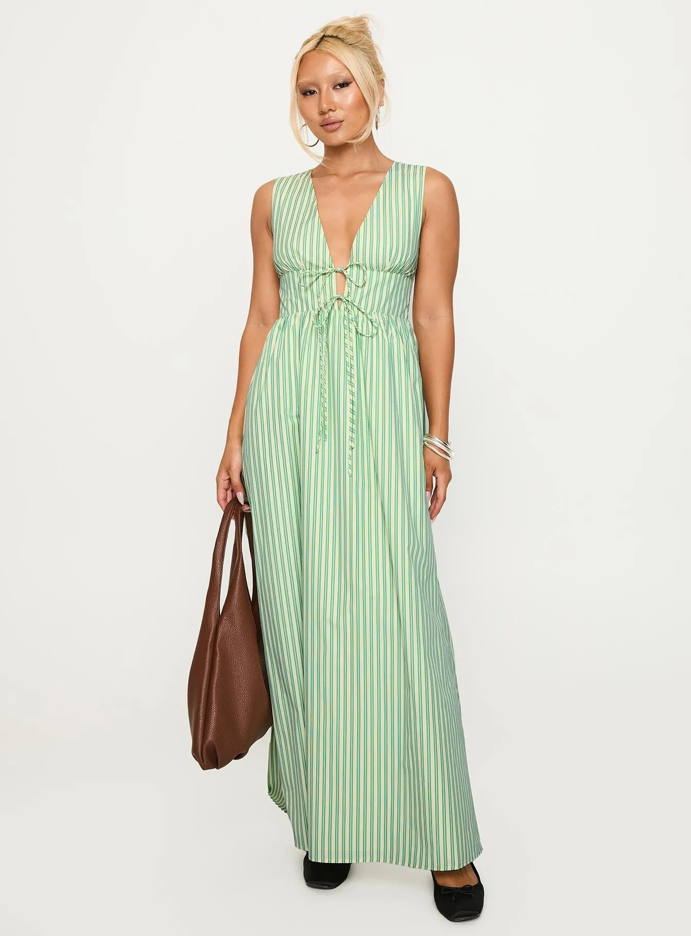 Light Outfit Pokey Maxi Dress Green Stripe