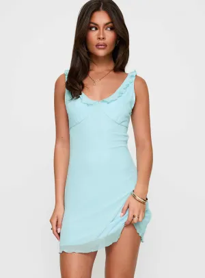All Gender Fit Frillina Mini Dress Blue