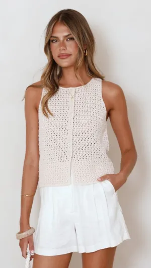 Urban Classic AirflowOptimized Pattern Poppy Knit Top - Sand