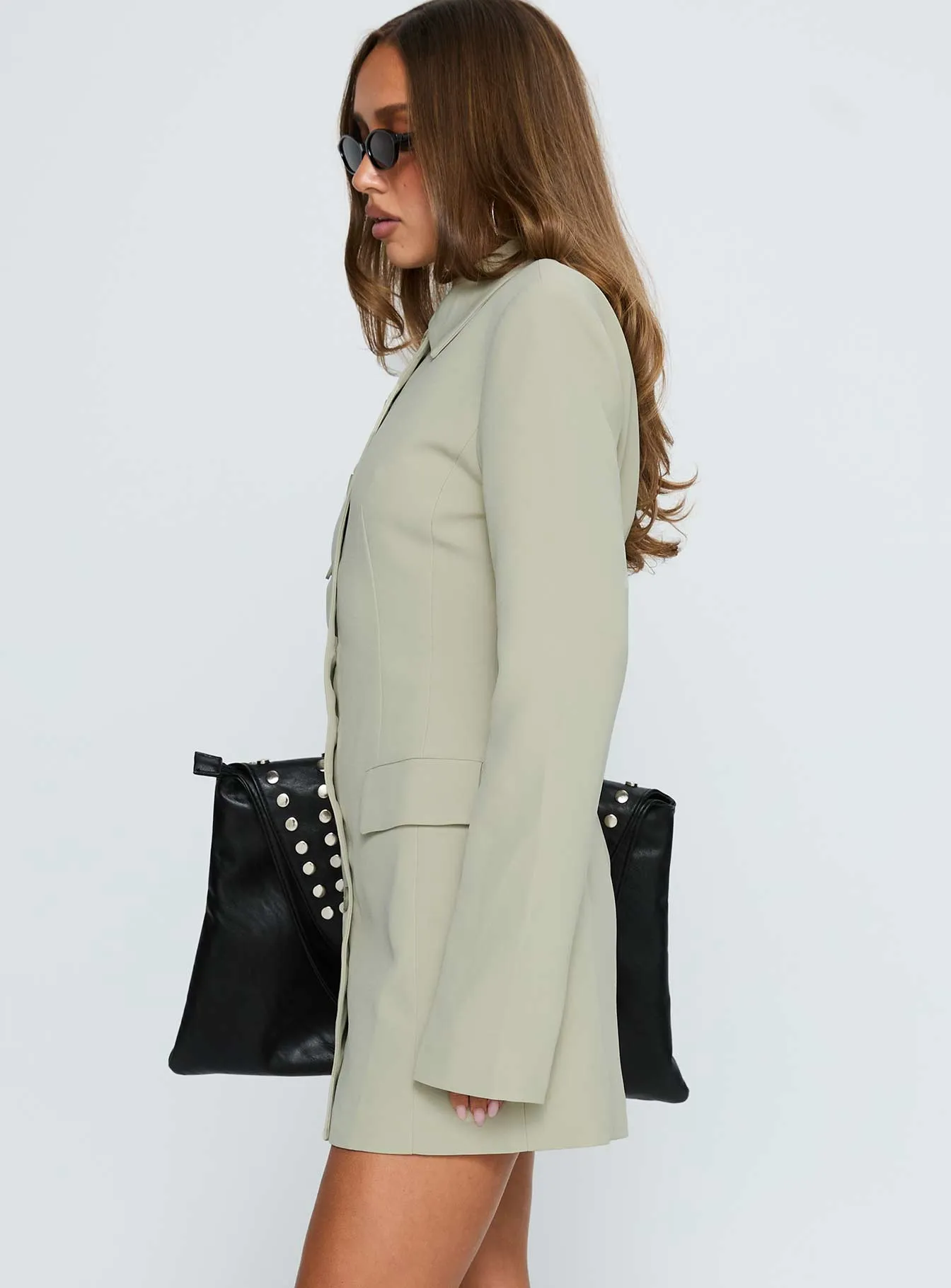 Timeless Style Cheri Long Sleeve Mini Dress Matcha