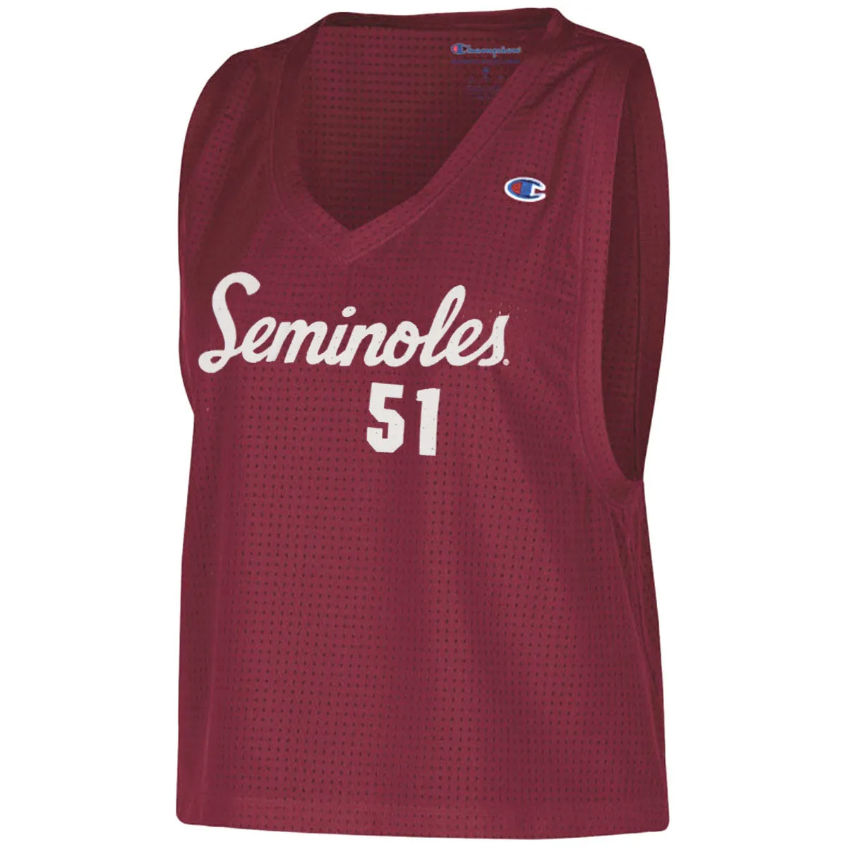 Champion Women's Seminoles 51 Mesh V-neck Tank - Garnet high tech