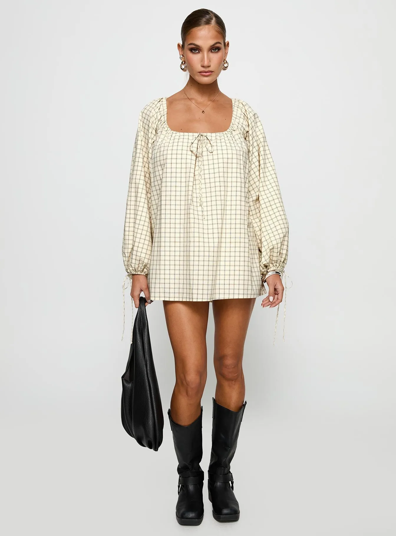 Preacher Playsuit White Check Comfort Layer Wear Cool Tone