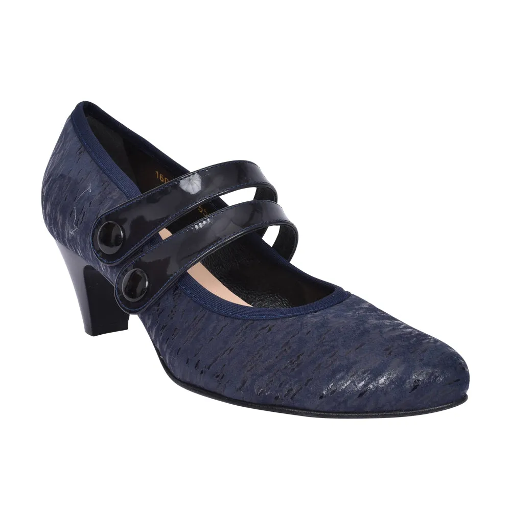 Bioeco Womens Shoe 5536 Navy Leather synthetic material