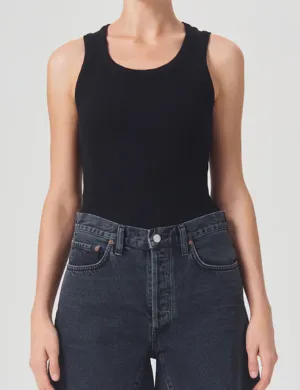 Street Trend Look Relax Trend Poppy Scoop Neck Tank, Black